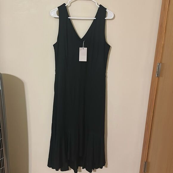 Boden black sleeveless midi dress